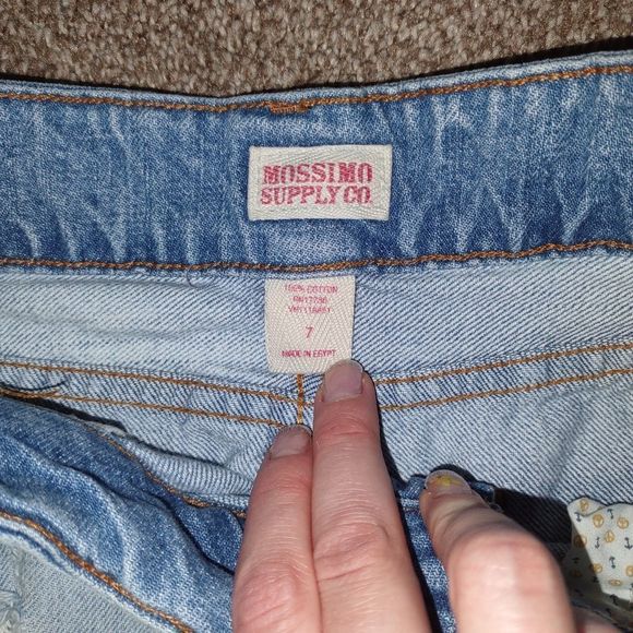 Mossimo Supply Co Distressed Light Wash Denim Jean Skirt Size 7 - Picture 3 of 3